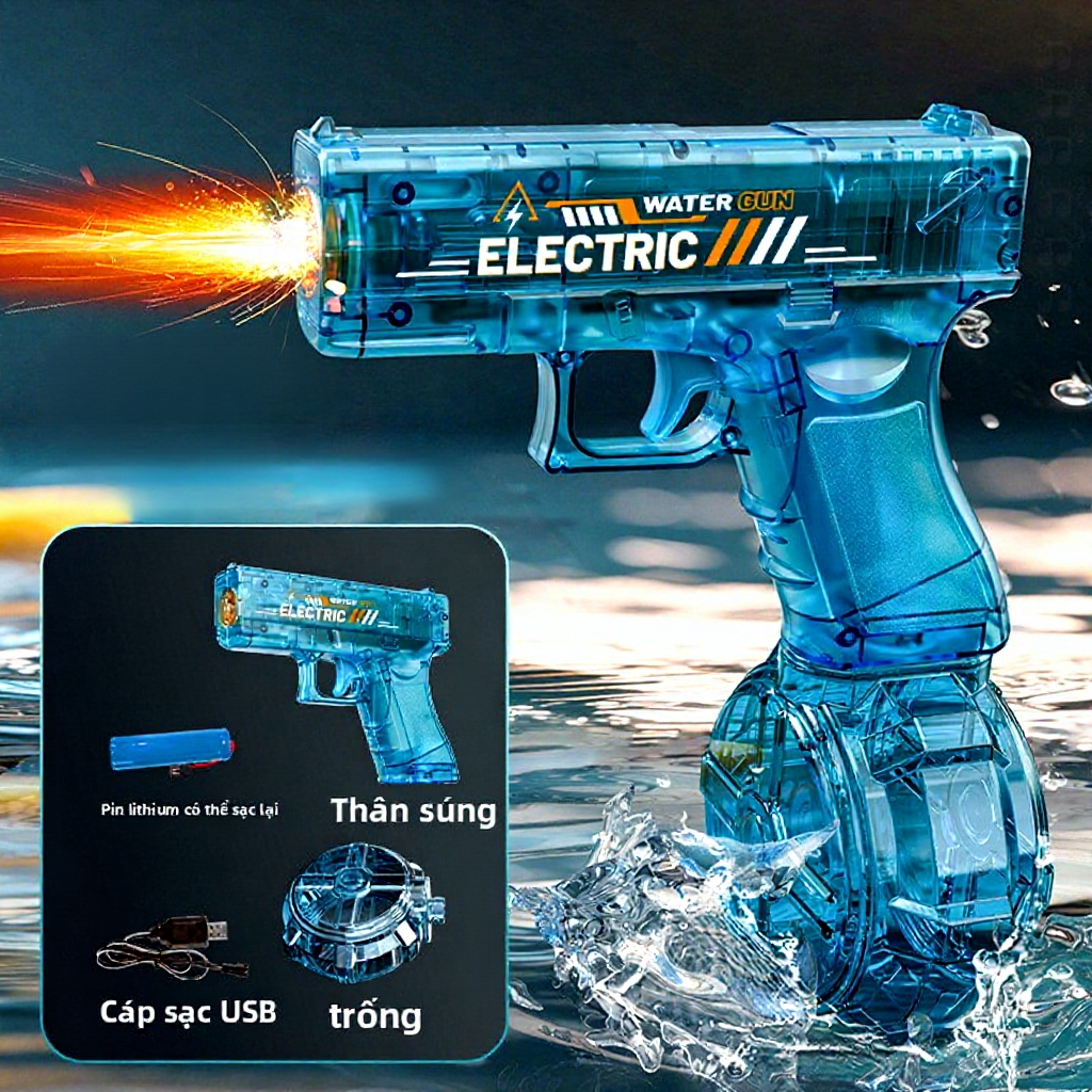 M416 Súng Nước Điện, Đồ Chơi Tự Động Cho Trẻ Em