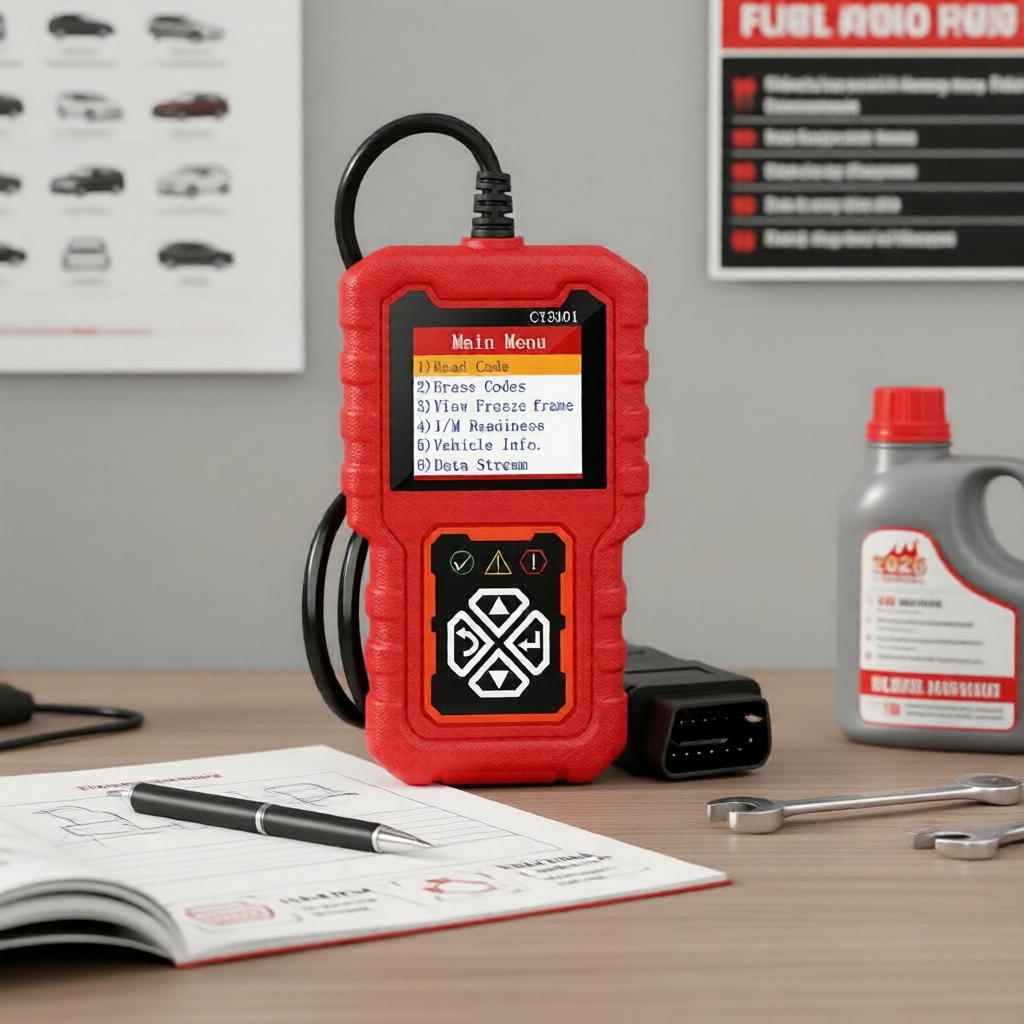 Máy Quét Lỗi OBD2 CY3001: Hỗ Trợ Đầy Đủ Giao Thức OBD2 (từ 1996 trở lên) - Đỏ