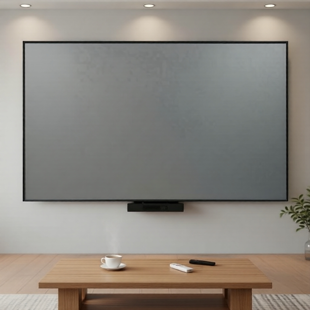 SALANGE Màn hình chiếu di động 16:9 viền đen, vải phản quang, 60/72/84/100/120/130 inch, dành cho má