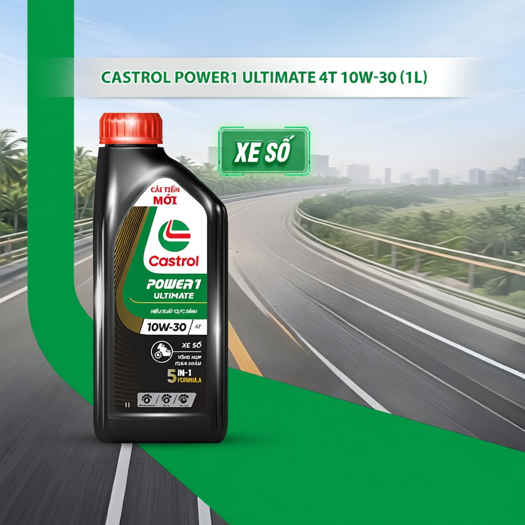 Dầu nhớt xe số Castrol POWER1 ULTIMATE 4T 10W-30 (1L)
