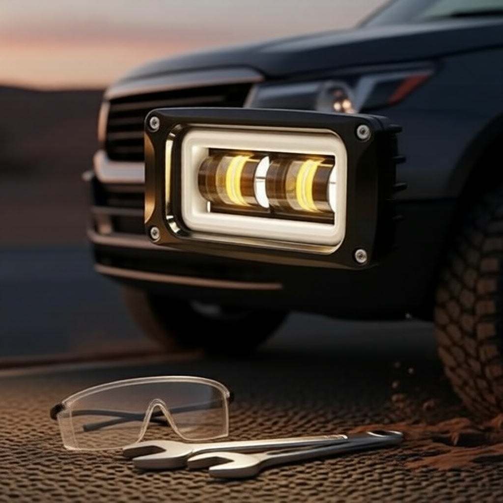 Thanh đèn LED 4 inch 20W DRL mắt thiên thần đỏ/trắng cho đèn sương mù/đèn lái xe 4x4