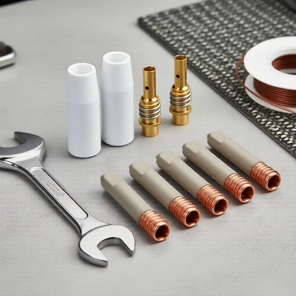 Bộ 9 đầu chụp sứ 15AK cho súng hàn MIG MB-15AK 14AK