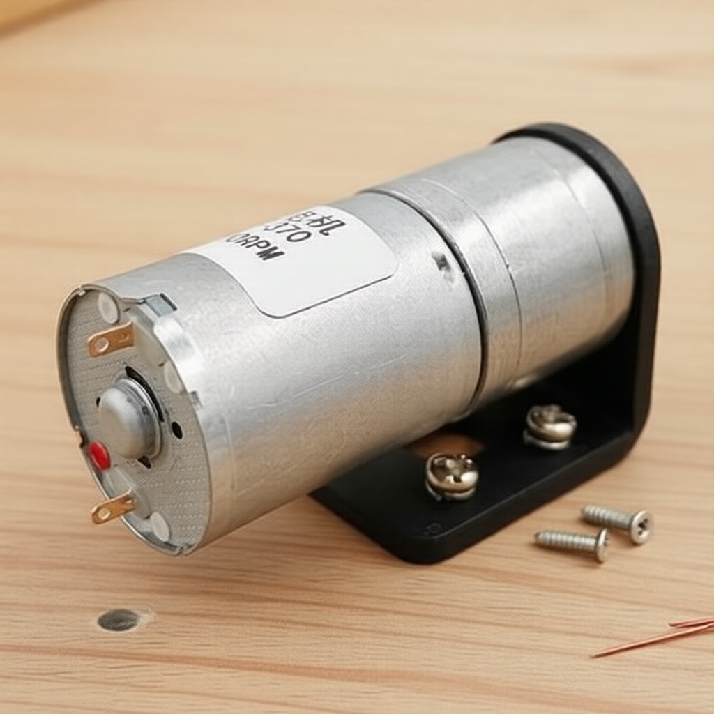 Bộ động cơ giảm tốc JGA25-370 12V: hộp số điện kèm giá đỡ, mô-men xoắn cao, tốc độ biến thiên
