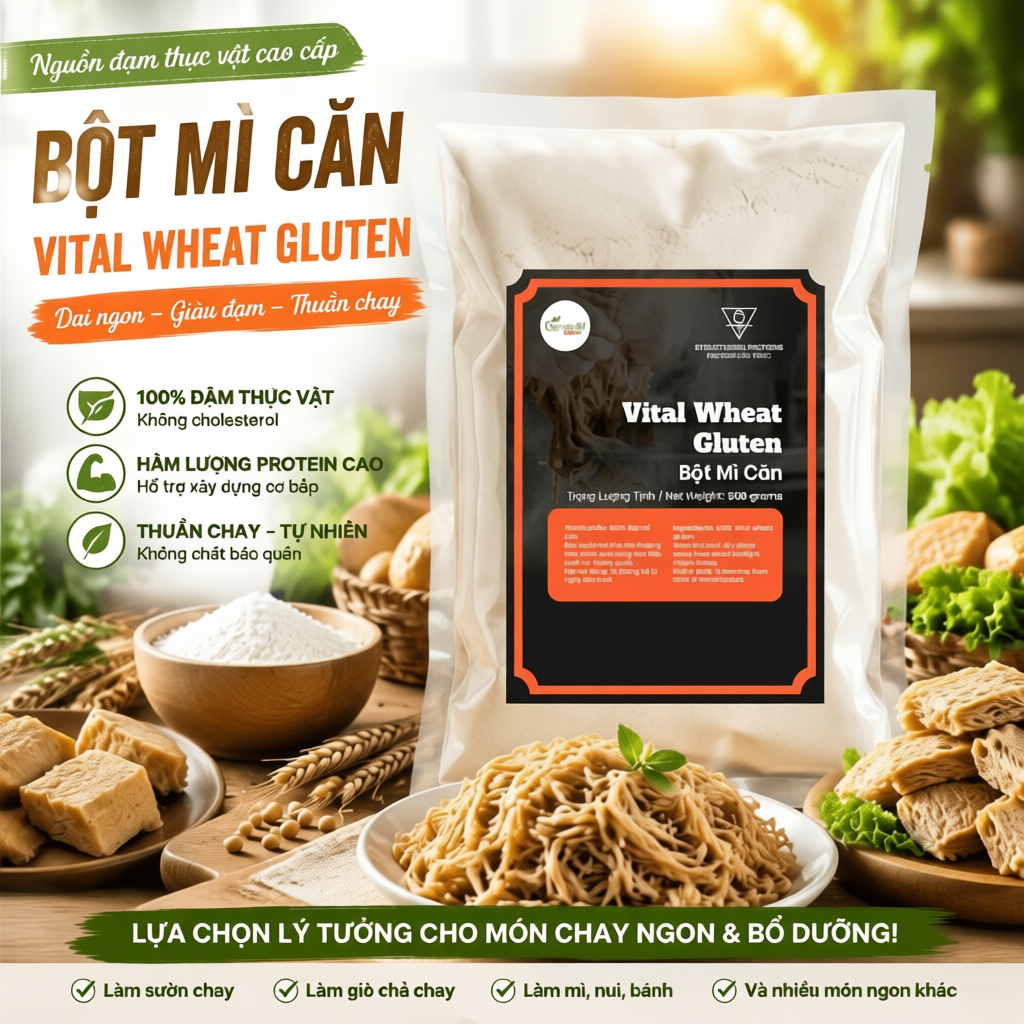 Bột VITAL WHEAT GLUTEN- Bột mì căn làm chả lụa, chả chay…