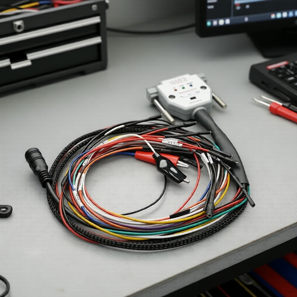 Cáp Bench Boot 3-LED DB25 cho SM2 PRO J2534 VCI Đọc/Ghi ECU