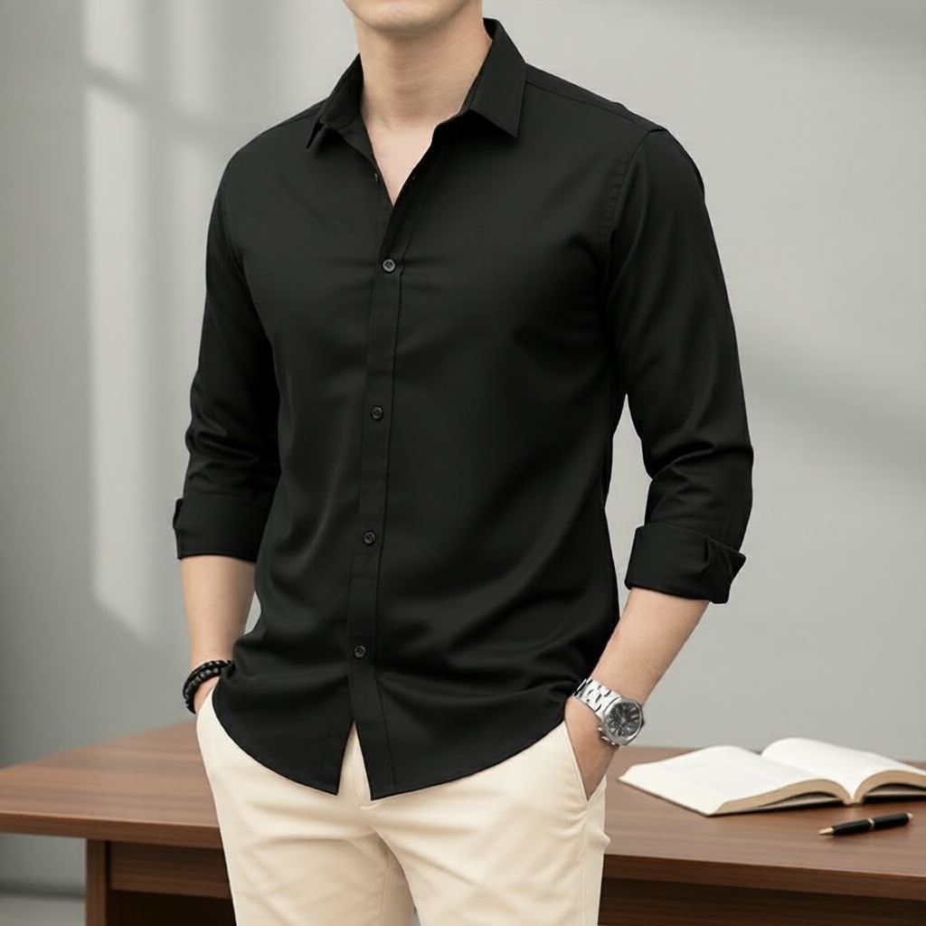 Áo sơ mi nam thanh lịch Lovito, Ref LNE114085
