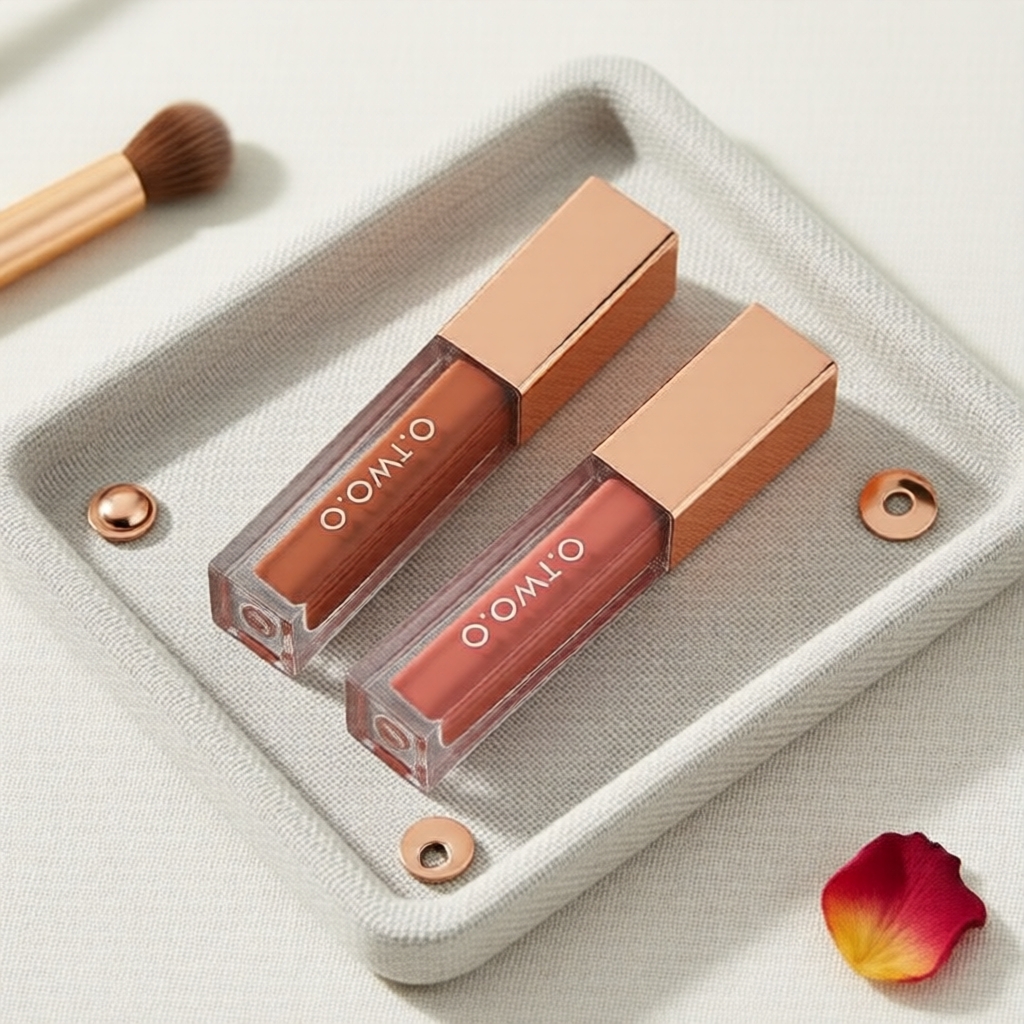 Bộ 2 Son Tint & Son Lì O.TWO.O, Son Bóng Lì Chống Dính Cốc