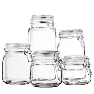 Hũ thủy tinh Nắp Cài 500ml, 750ml, 1 Lít Dáng Vuông Tròn