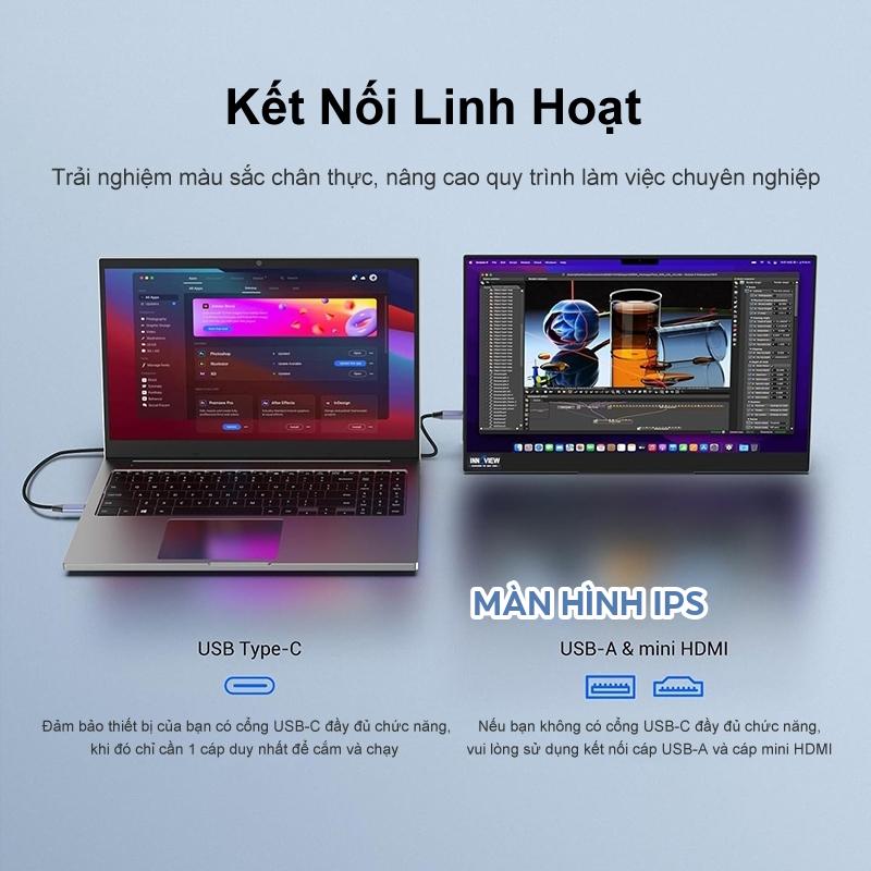 Màn hình di động 16.1 inch 144Hz Màn hình cầm tay Full HD Màn hình chơi game IPS hỗ trợ TYPE-C & HDMI