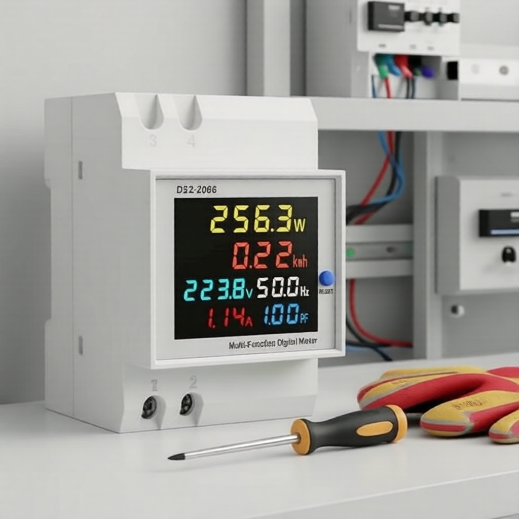 Tuya Đồng hồ thông minh D52-2066 Jiuji 6 trong 1 đo điện AC ray Din 110V-380V