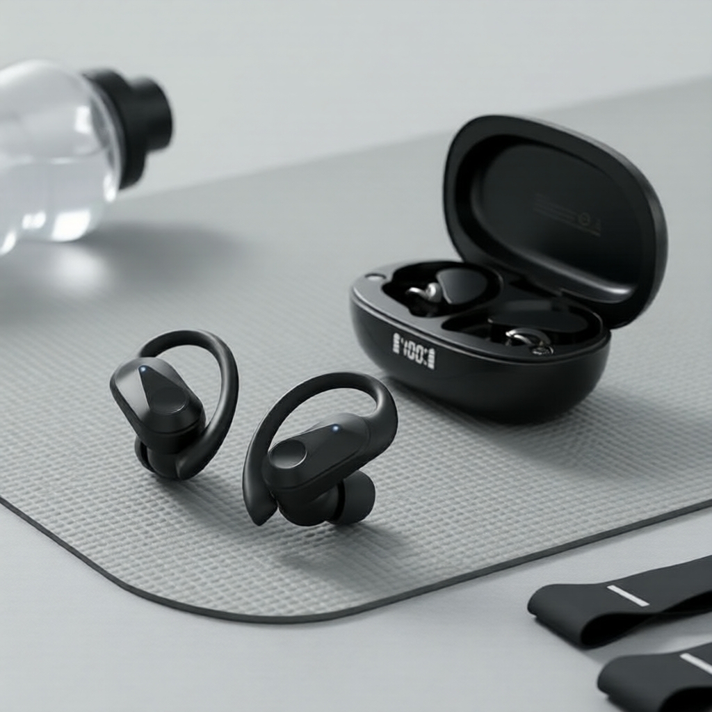 Tai nghe Lenovo LP75 móc tai - Chống nước, ENC HiFi Bass, màn hình LED & mic HD cho nhạc & gaming