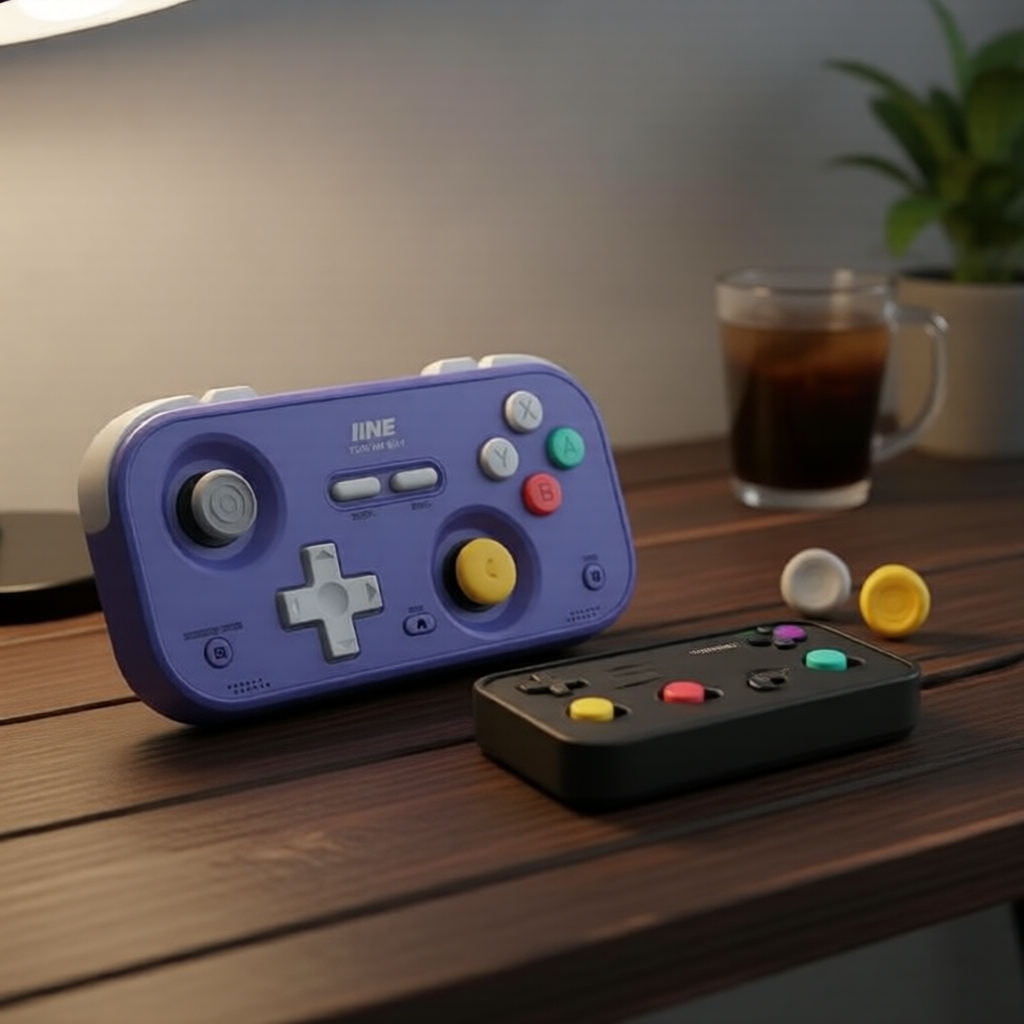 Tay cầm chơi game cầm tay IINE Retro với cần gạt Hall, phản hồi 1000Hz, thiết kế nhỏ gọn, điều khiển