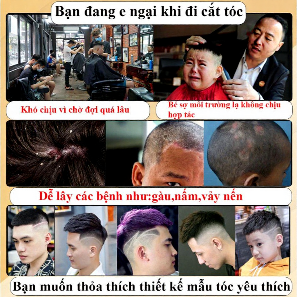 Tông Đơ Cắt Tóc Kemei 809APG Cao Cấp, Lưỡi Sắc, Màn Hình LED Chính Hãng