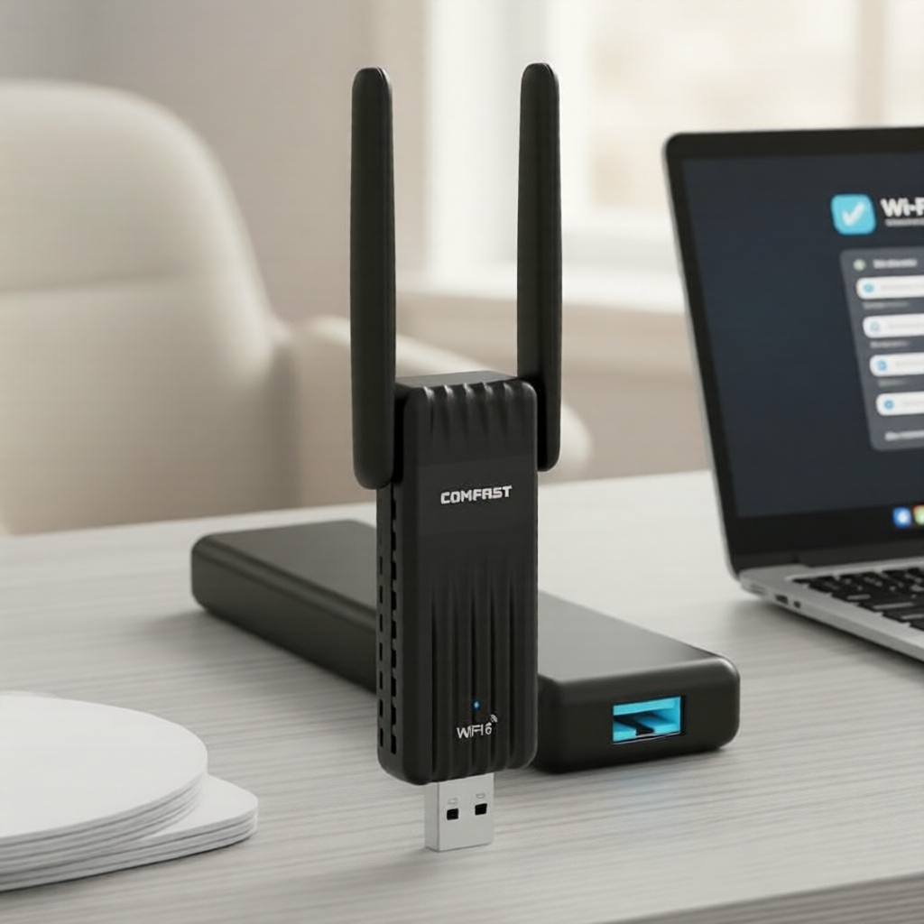 Comfast Ax900 USB WiFi 6, 2 băng tần, Bluetooth 5.3, Ethernet Gigabit, dành cho máy tính Windows