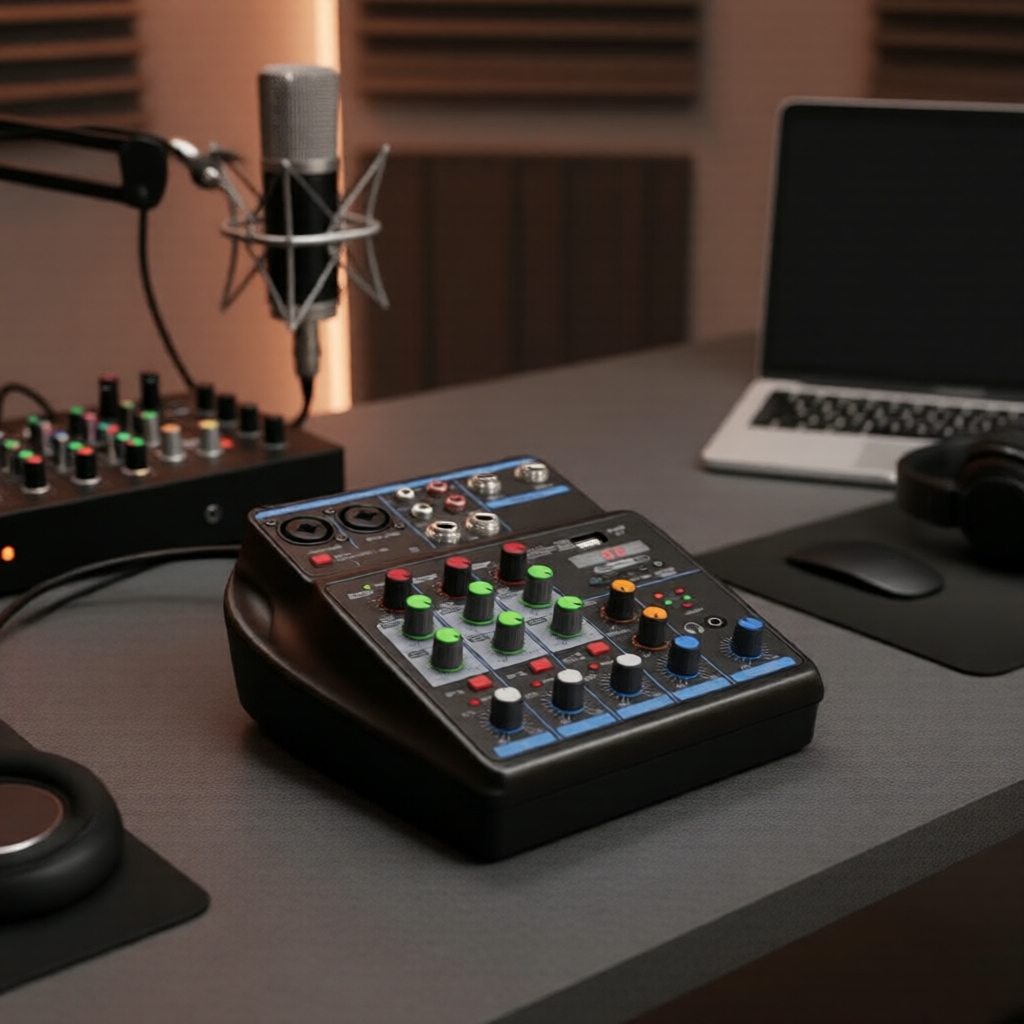 Elite Pro X Max Bàn Trộn DJ 4 Kênh Bluetooth, Nguồn Phantom 48V, Hệ Thống Giám Sát USB