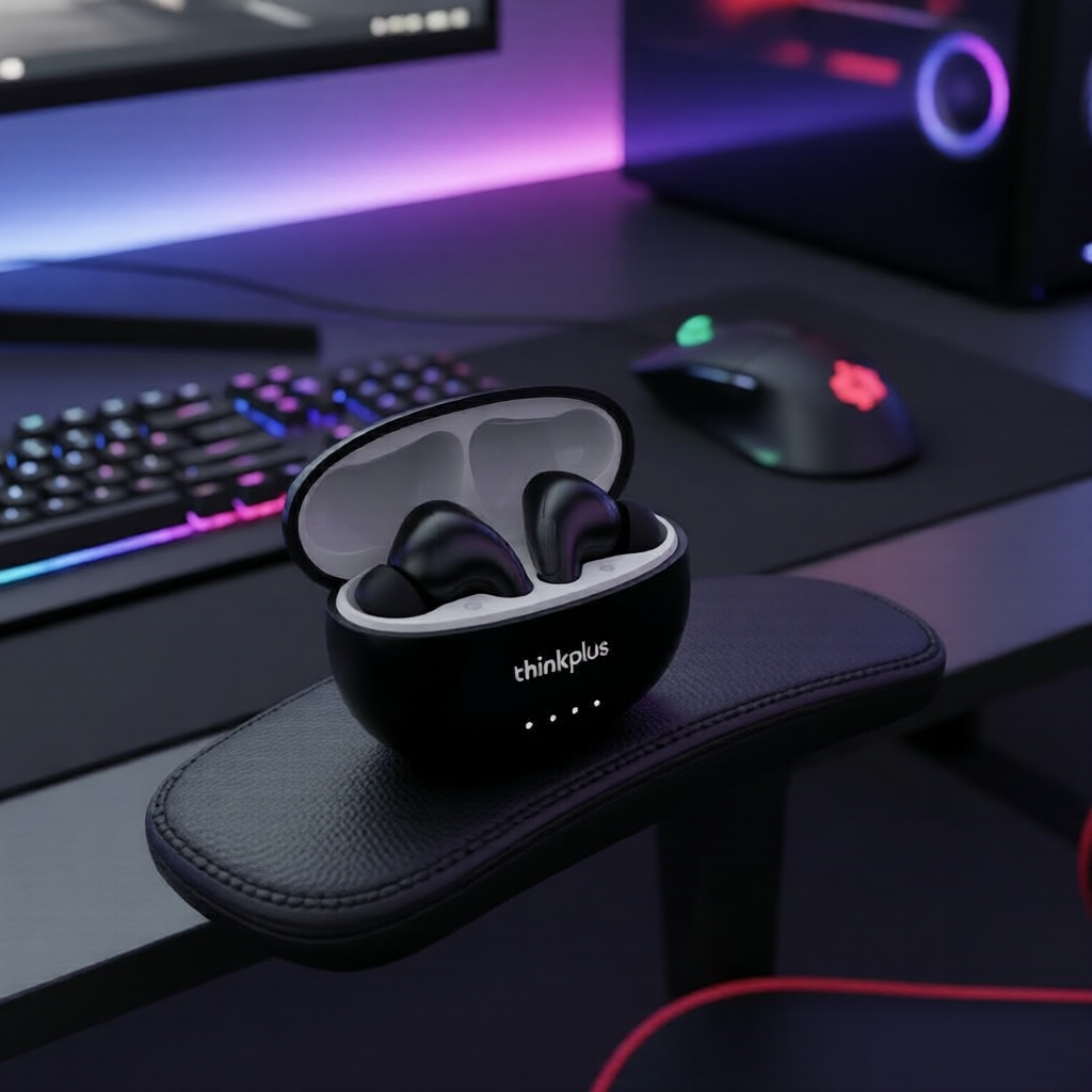 Tai nghe không dây Lenovo LP5 PRO, chơi game trễ thấp, âm bass sâu, pin lâu