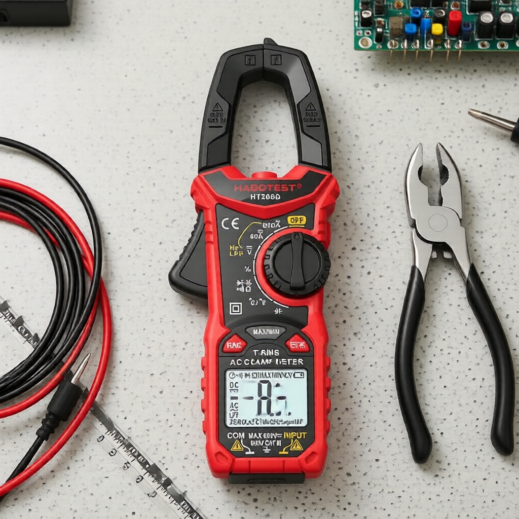 HABOTEST HT206A HT206D VOM số RMS thực, ampe kìm & vôn kế đo dòng điện/điện áp/điện dung/điện trở, M