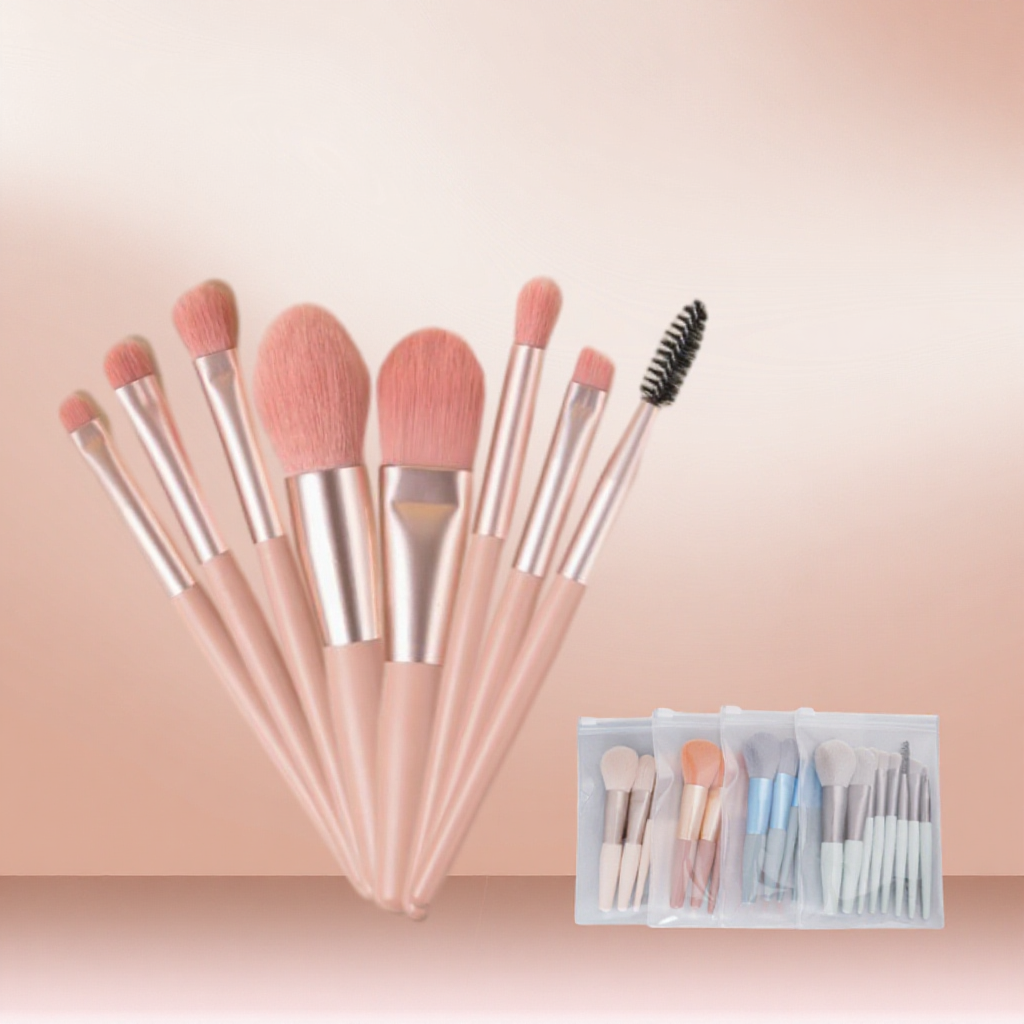 Bộ cọ trang điểm gốm 8 món , bộ cọ trang điểm cá nhân - LUXE