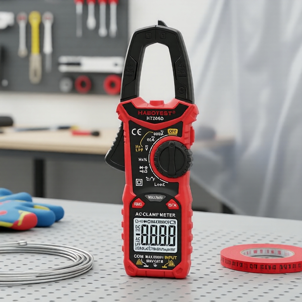 HABOTEST HT206A HT206D Kìm đo dòng, Đồng hồ vạn năng RMS thực, Đo dòng điện điện áp điện dung điện t