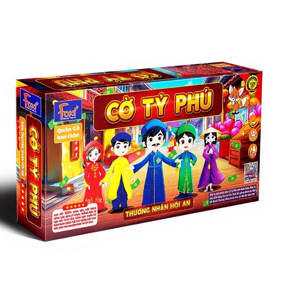 [Foxi] Cờ Tỷ Phú Nam Châm Thương Nhân Hội An Foxi Size Lớn Đồ Chơi Trí Tuệ Trẻ Em