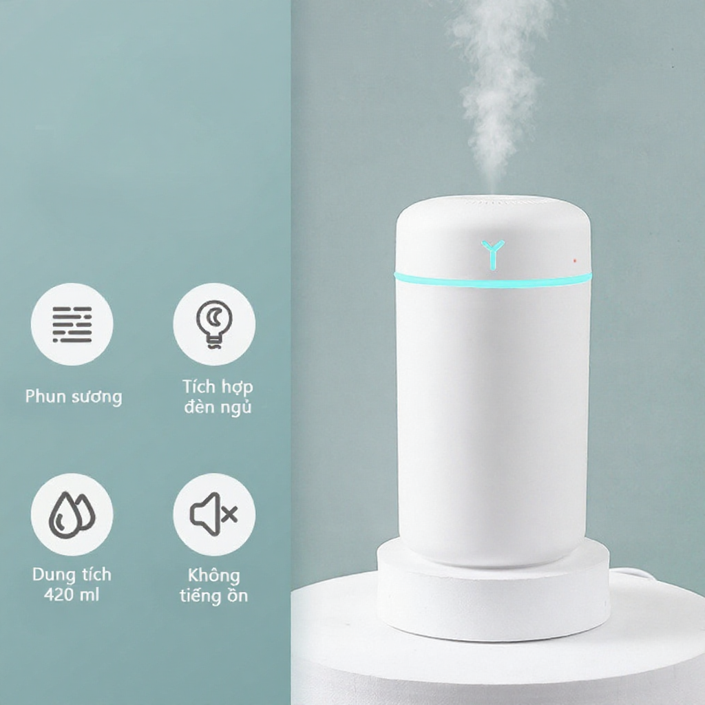 Máy phun sương,  tinh dầu Rhino H901 tạo ẩm dung tích 420ml