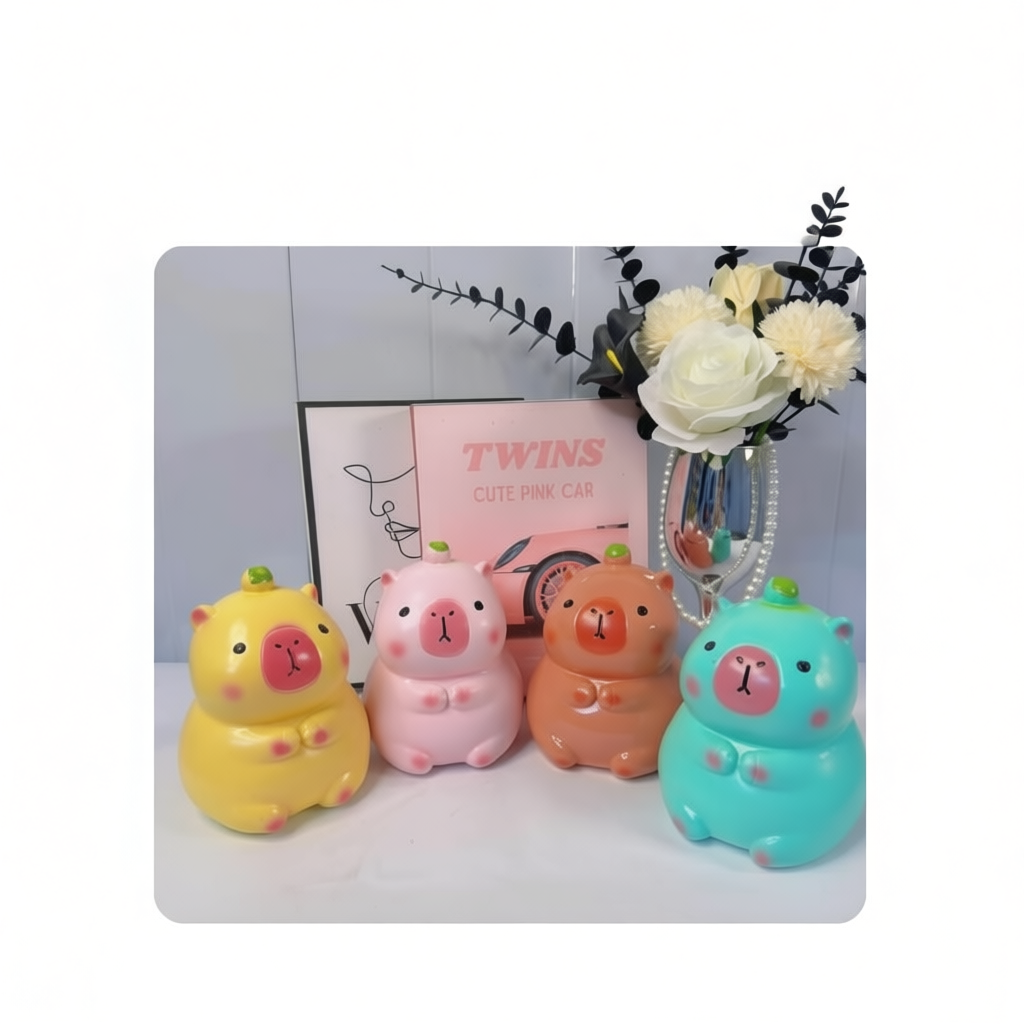 Heo đất Capybara size mini, heo đất tiết kiệm ống tiết kiệm tiền/ Heo Đất Su Su