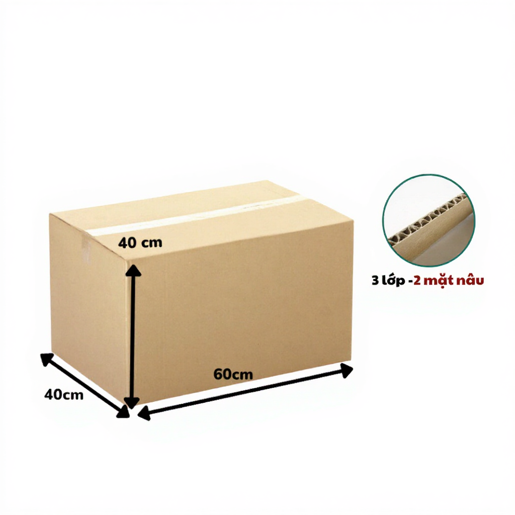 Combo 10 thùng carton chuyển nhà 60x40x40 cm