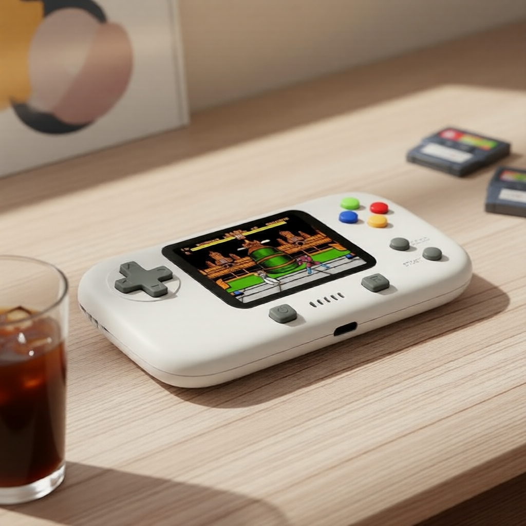 GAMINJA GC76 Máy chơi game cầm tay cổ điển 400 trò chơi cài sẵn, màn hình 2.8 inch HD, xuất hình TV