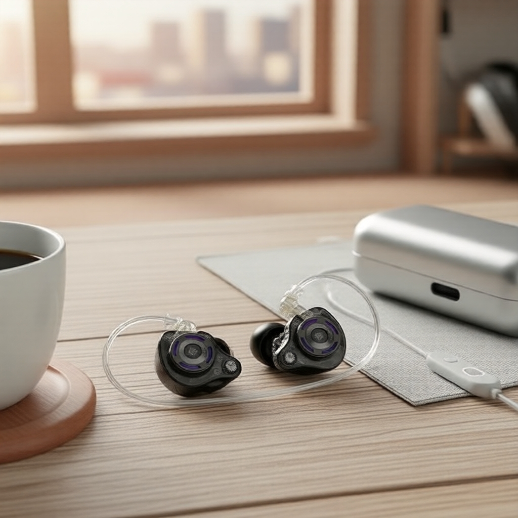 Tai nghe KZ Gale HiFi TWS có dây, âm thanh nổi, driver dynamic, IEM nhét tai, 2 mic, cáp tháo rời