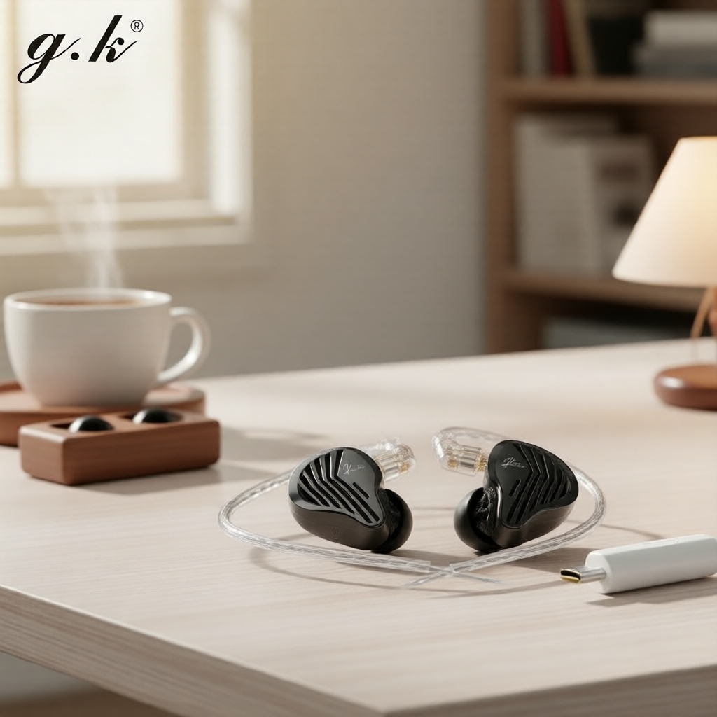 Tai nghe thể thao GK KUNTEN - Driver động, âm bass sâu HIFI, tháo rời, tai nghe gaming Type-C