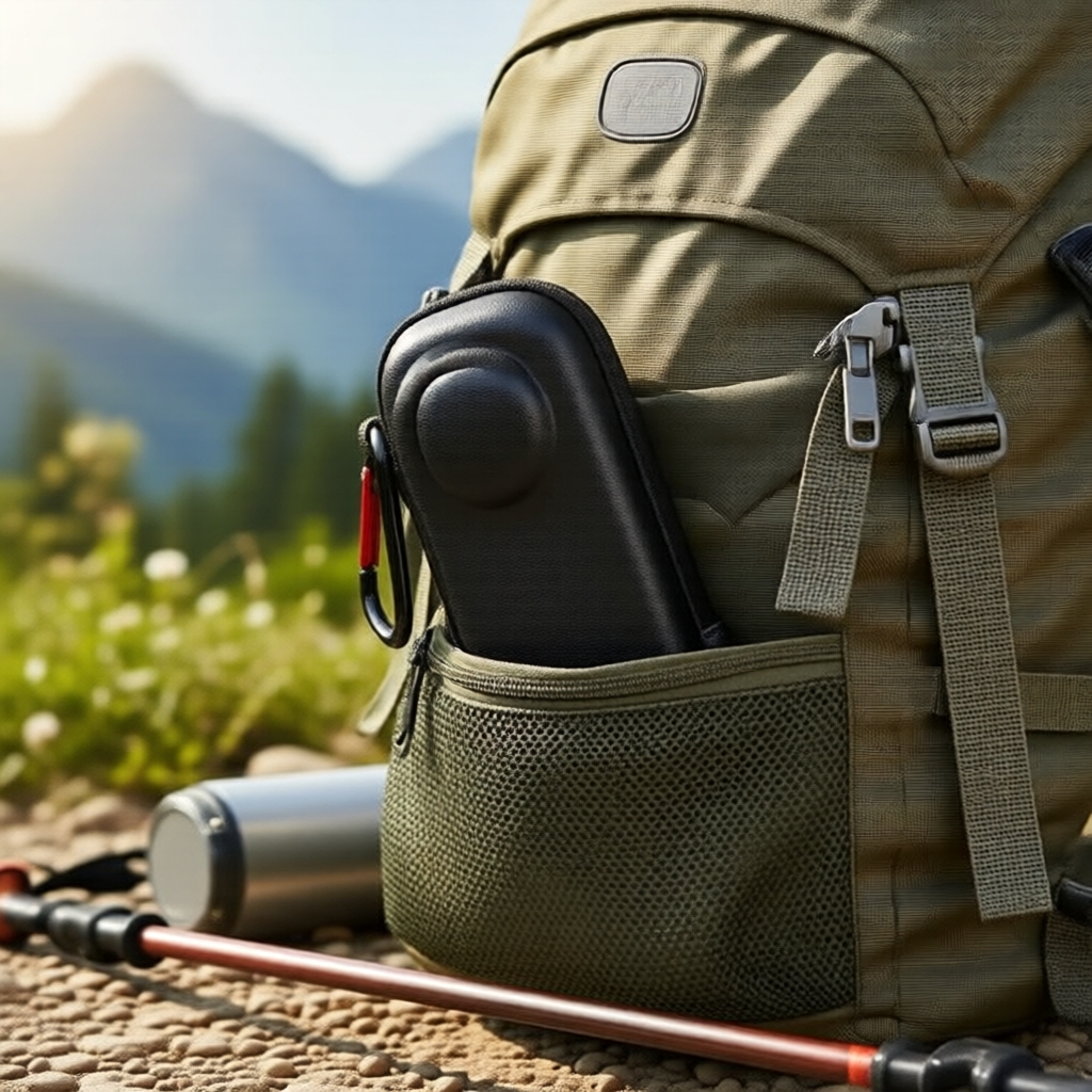 Insta360 X5 Túi Đựng + Miếng Dán Màn Hình – Túi Đựng Chống Sốc Có Móc Carabiner, Phụ Kiện Du Lịch Ch
