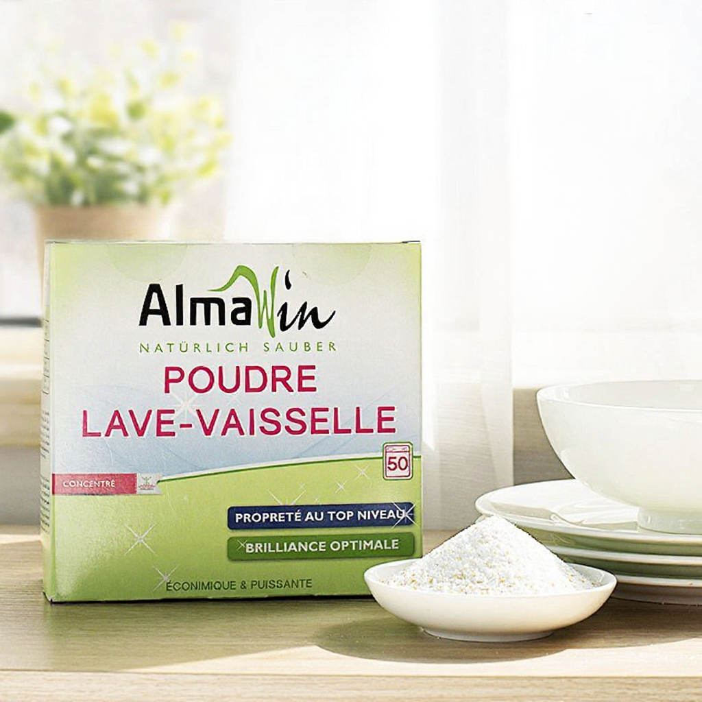 Bột rửa bát chén Almawin dùng cho máy rửa bát không mùi an toàn cho gia đình có trẻ nhỏ