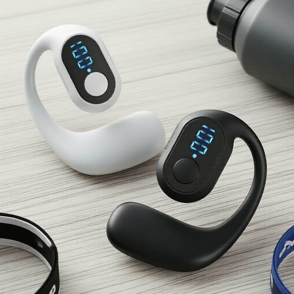 Tai nghe KY2 Pro HiFi âm thanh nổi: Mua 1 tặng 1, Bluetooth móc tai, màn hình LED, chống nước, nhẹ