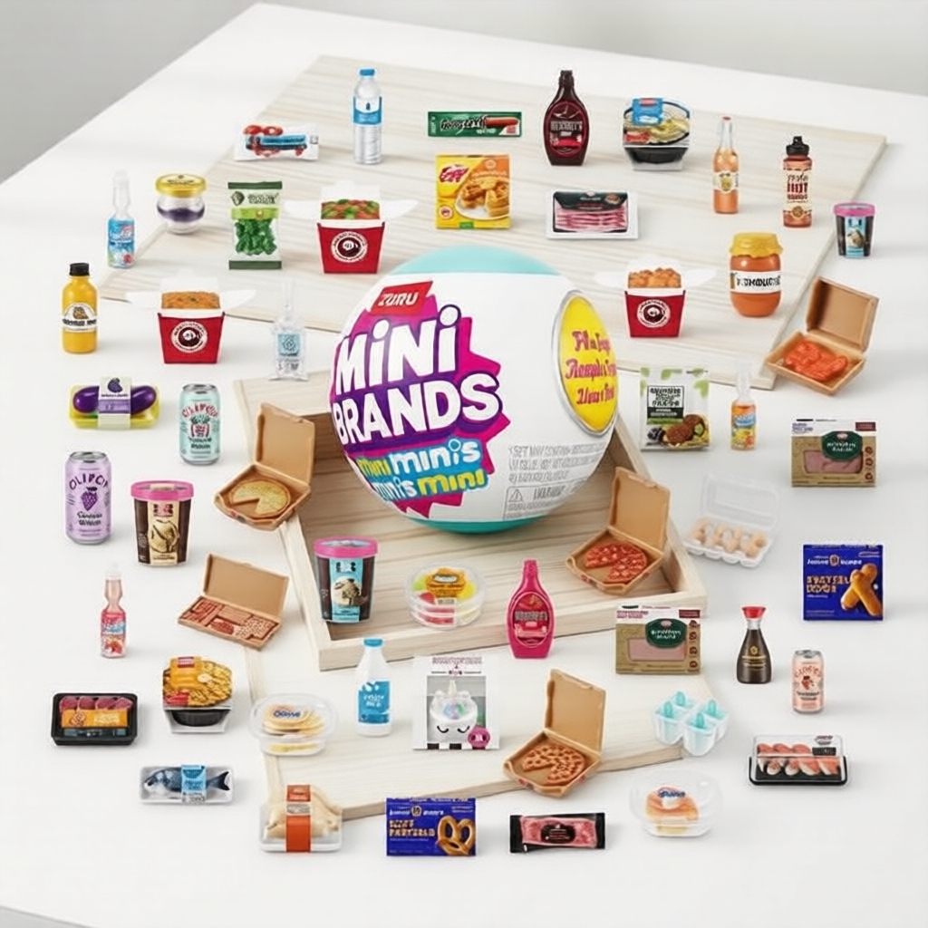 ZURU Mini Brands Mini Minis Series 1 Fridge Pack, Đồ chơi thu nhỏ sưu tầm, 1 viên nang