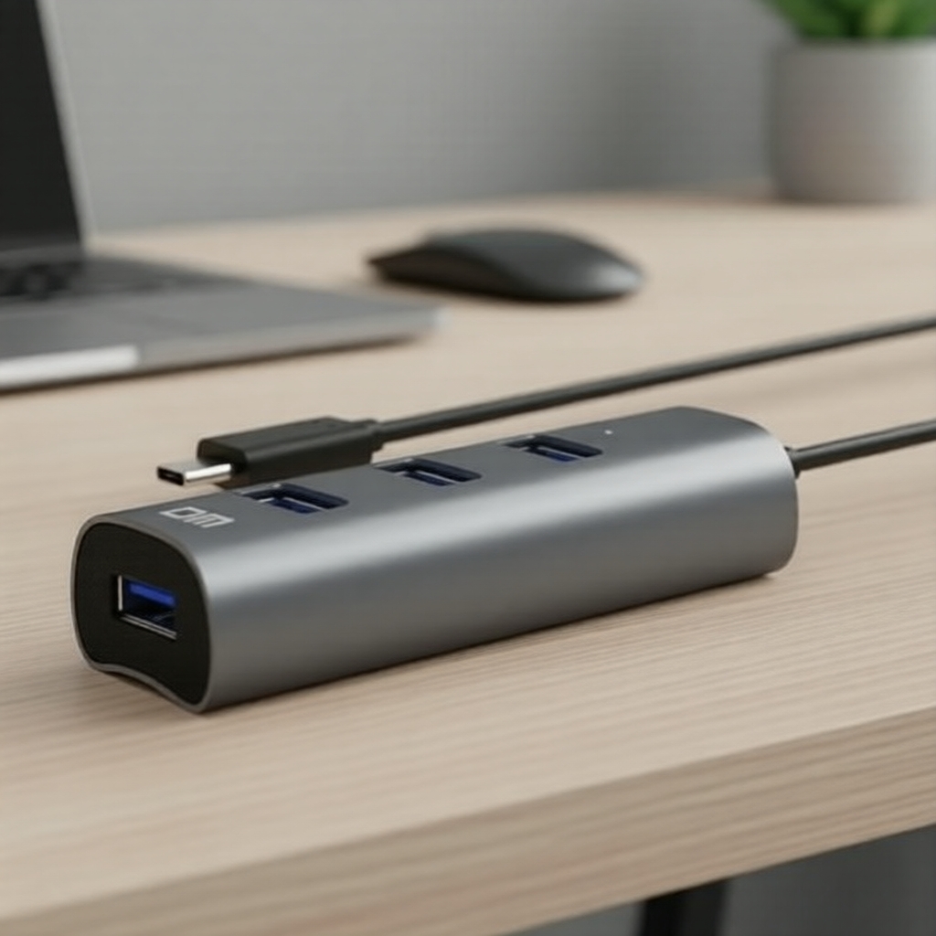 Bộ chia USB 3.0 CHB010 4 cổng, Hub tốc độ cao cho Laptop, PC, MacBook, hỗ trợ HDD 1TB