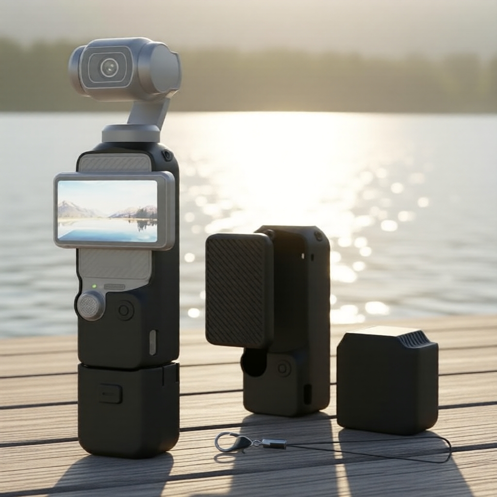 Ốp Điện Thoại Cho Poket 3 Vỏ Bảo Vệ Cho DJI Osmo Pocket 3 Bảo Vệ Ống Kính Chống Trầy Xước Da DJI
