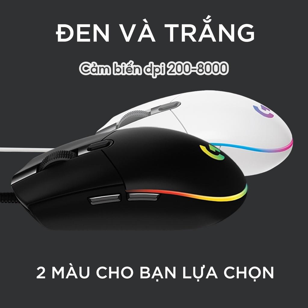 Chuột  gaming G102 / M100 / A2 / T28 chuột chơi game có dây Led RGB 8000DPI - Hàng nhập khẩu- Có Đèn LED