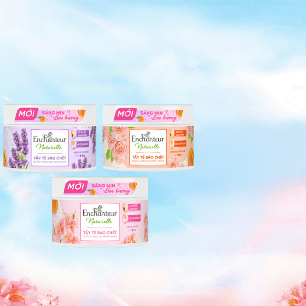 Tẩy tế bào chết sáng da thiên nhiên Pháp Enchanteur Naturelle 250g tặng tẩy tế bào chết 250g