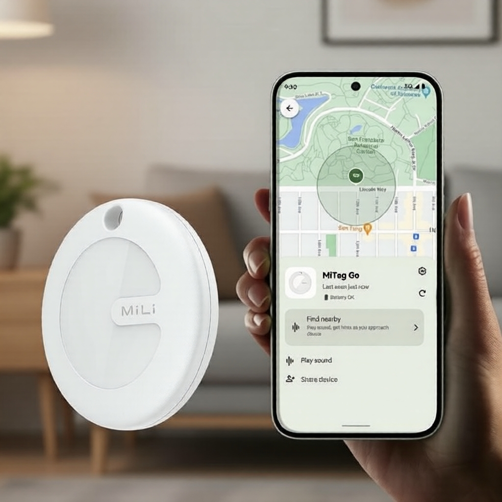 MiLi MiTag Go - Thiết bị định vị Bluetooth cho Android, hỗ trợ Google Find My Device