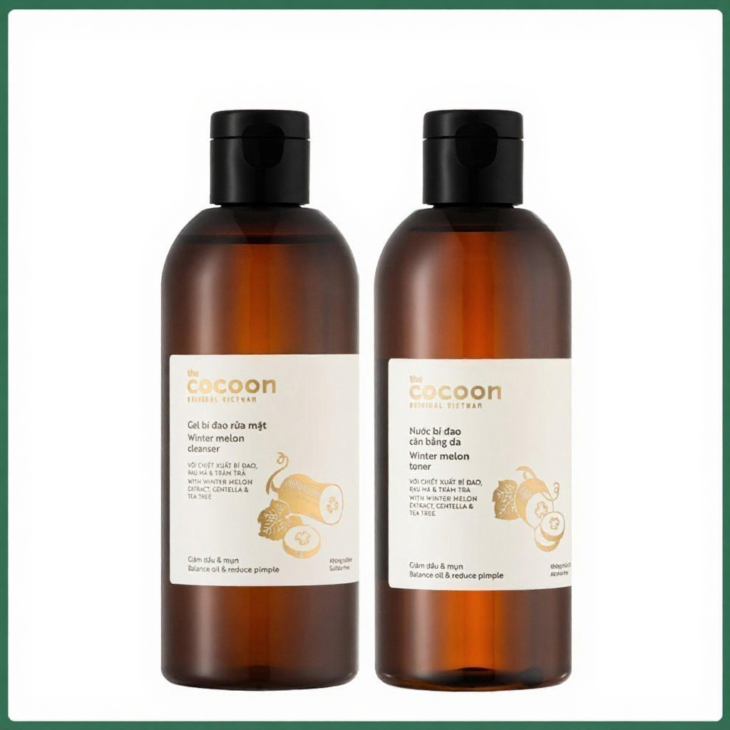 Combo Cocoon Gel Rửa Mặt & Nước Cân Bằng Bí Đao 310mlx2 Hasaki Sản Phẩm Chính Hãng