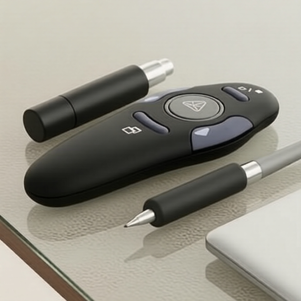 Bút trình chiếu không dây Red Laser Pointer 2.4GHz, USB, Flip Clicker