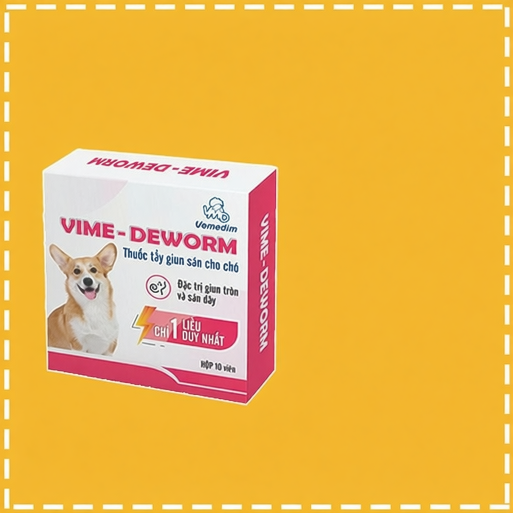 [ 1 Viên ] Xổ giun sán cho chó Vemedim Vime Deworm