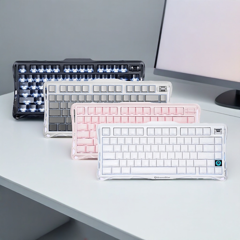 Bàn phím cơ Gaming Gravastar Mercury K1 75% Hot-Swap RGB Pin 8000mAh khung nhôm nguyên khối - Bảo hành 12 tháng