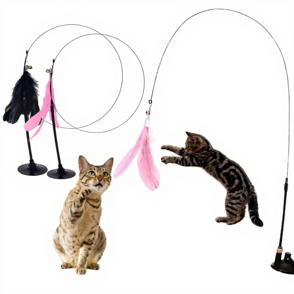 Cần câu mèo đế hít - Đồ chơi cho chó mèo - Lutpet shop