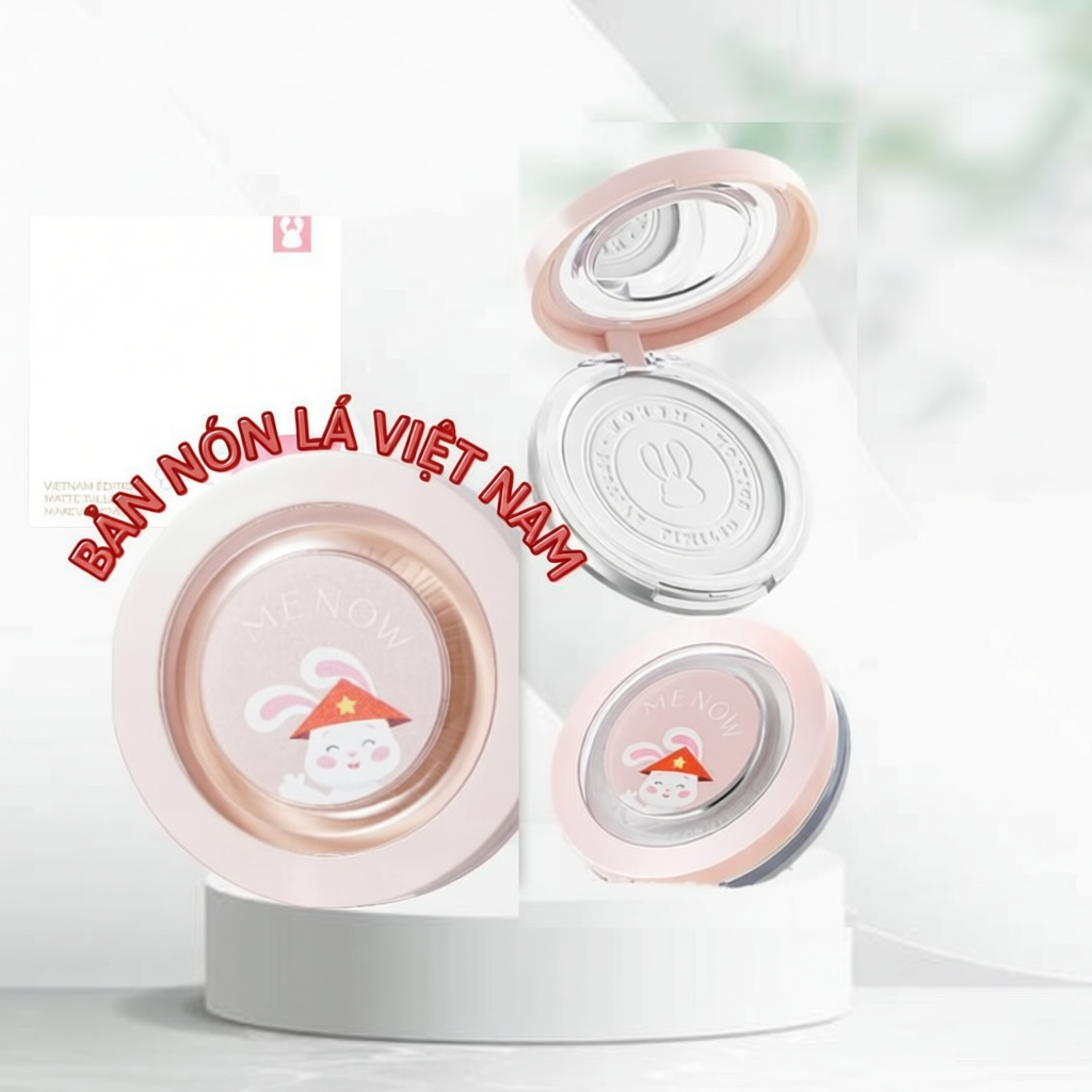 Phấn phủ nén kiềm dầu MENOW Rabbit Compact Powder chống nước, che phủ hoàn hảo 8.5gr tặng kèm bông p