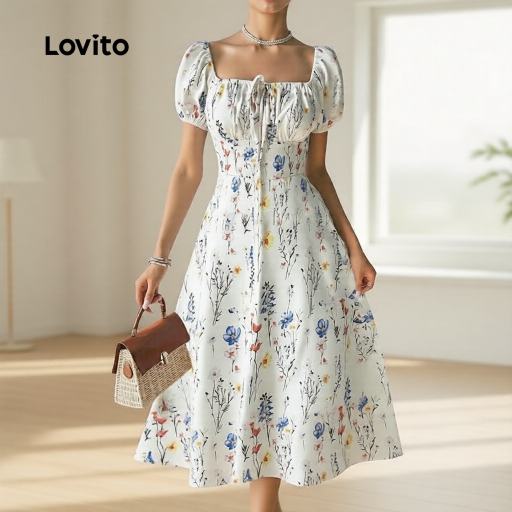 Lovito Váy Khóa Kéo Thời Trang Xuân Hè Nữ LBL30212