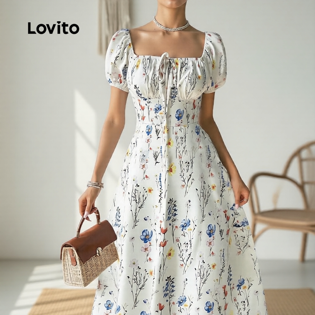 Lovito Váy Khóa Kéo Thời Trang Xuân Hè Nữ LBL30212