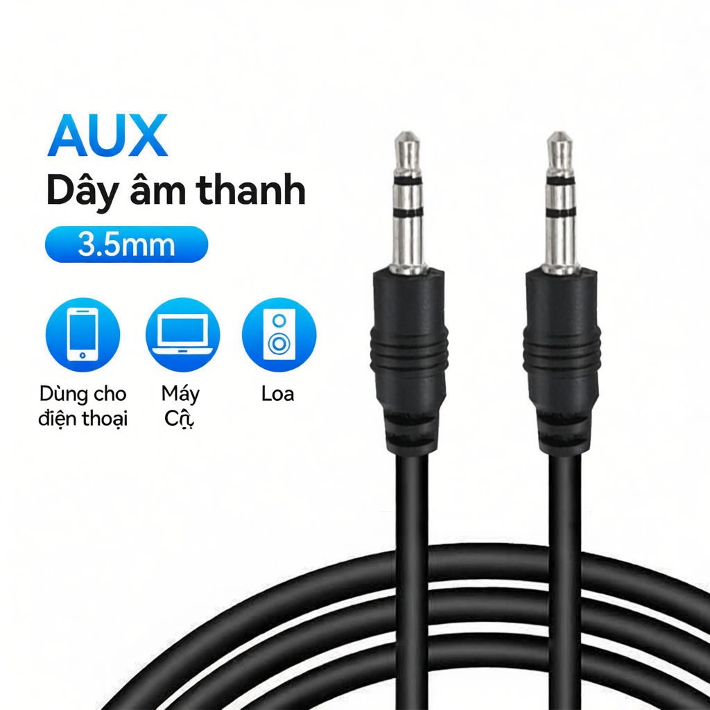 Dây Cáp Âm Thanh CHOME CHOME 3.5mm 1.5M Chống Nhiễu Hiệu Quả