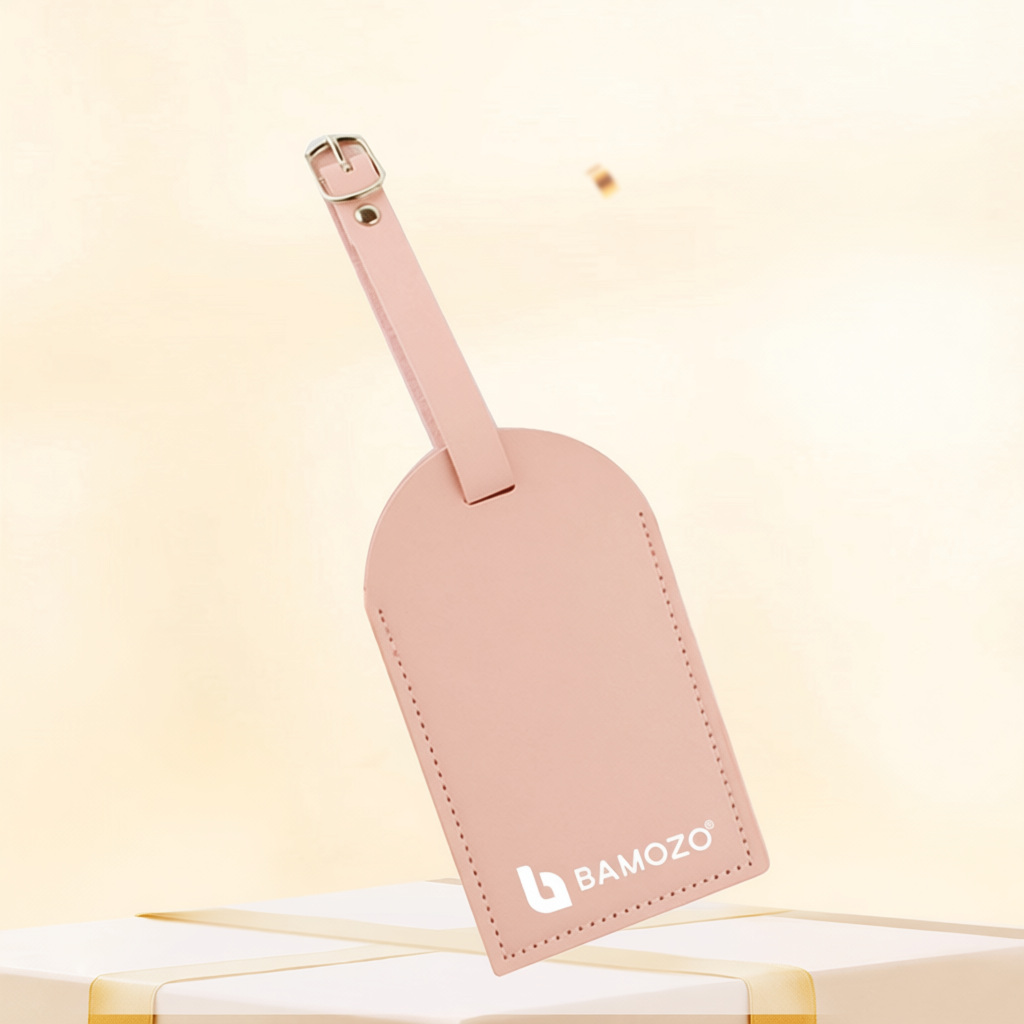 Thẻ name tag hành lý du lịch gắn vali da PU Bamozo_TTD