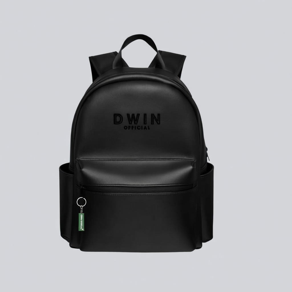 Balo da nam nữ thêu logo Dwin chống nước, bền đẹp